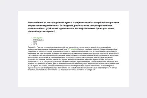 vista previa de la página del archivo - Respuestas al Examen de Certificación de Publicidad en Apps de Google Ads